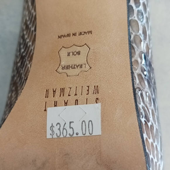 Stuart Weitzman Python snake skin Peep-toe Pumps - Picture 10 of 10